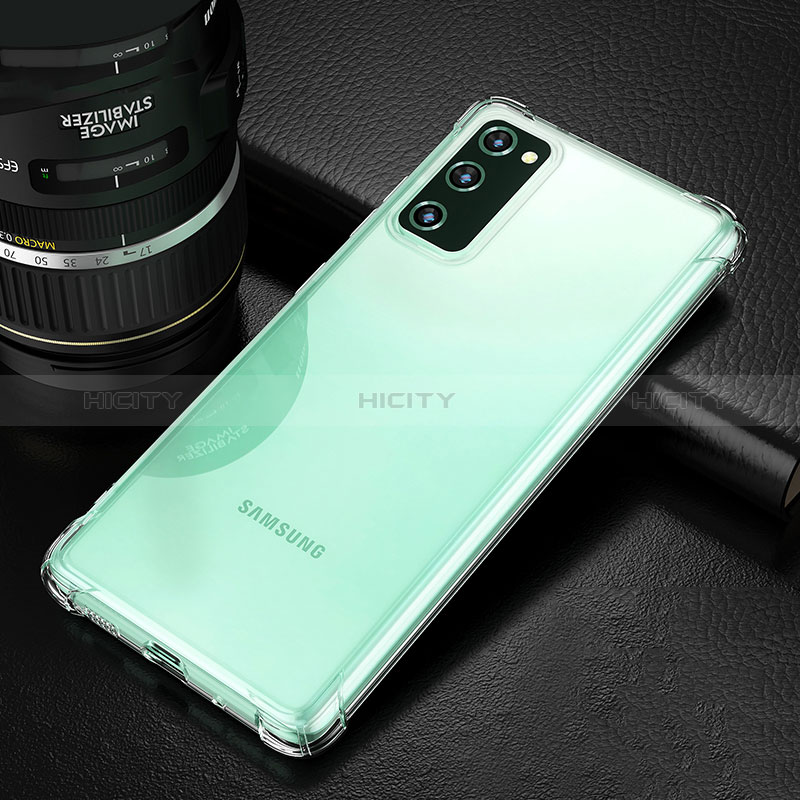 Samsung Galaxy S20 FE 5G用極薄ソフトケース シリコンケース 耐衝撃 全面保護 クリア透明 T02 サムスン クリア