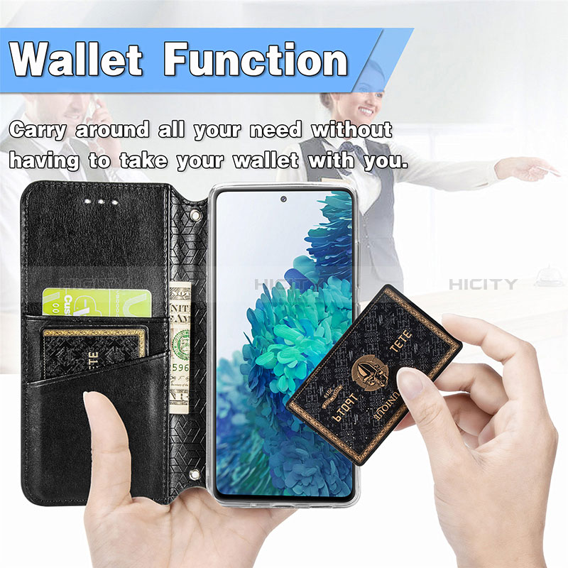 Samsung Galaxy S20 FE 5G用手帳型 レザーケース スタンド パターン カバー S01D サムスン 