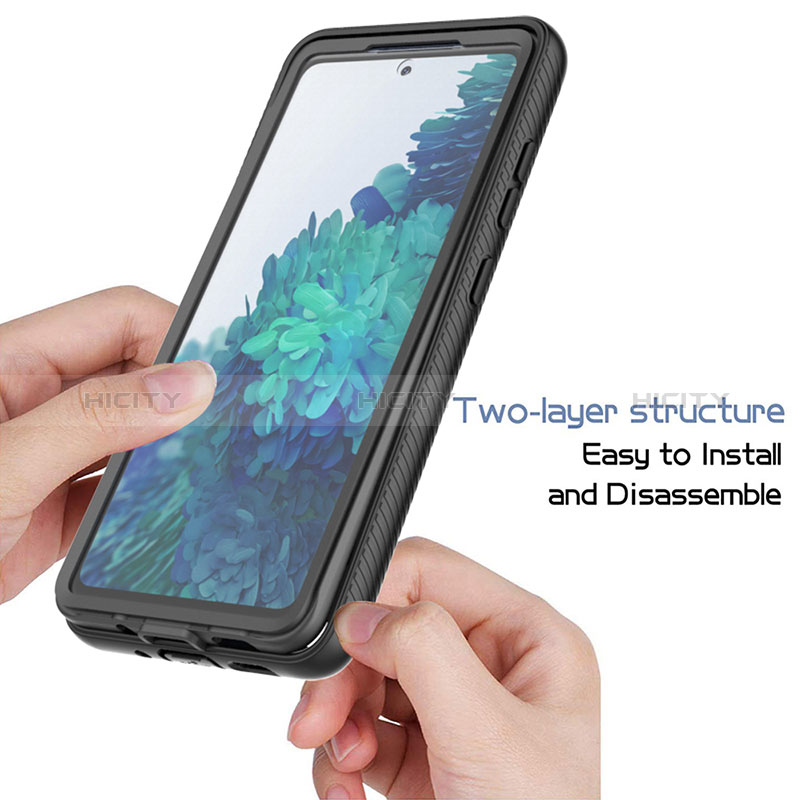 Samsung Galaxy S20 FE 5G用360度 フルカバー ハイブリットバンパーケース クリア透明 プラスチック カバー ZJ1 サムスン 