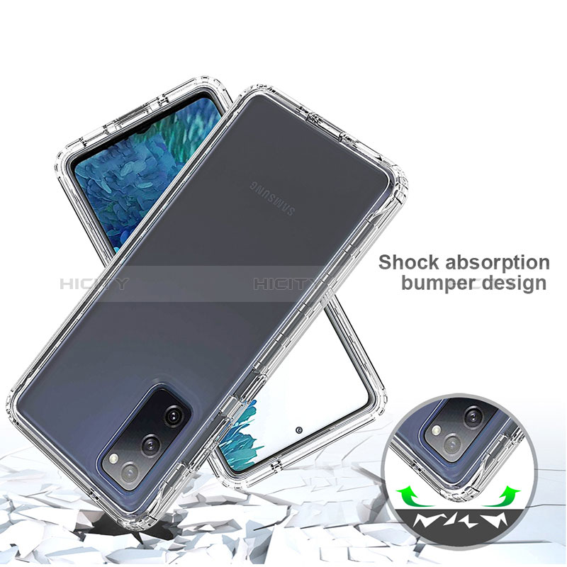 Samsung Galaxy S20 FE 5G用前面と背面 360度 フルカバー 極薄ソフトケース シリコンケース 耐衝撃 全面保護 バンパー 勾配色 透明 サムスン 