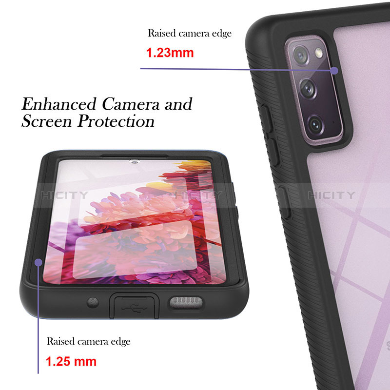 Samsung Galaxy S20 FE 5G用360度 フルカバー ハイブリットバンパーケース クリア透明 プラスチック カバー YB2 サムスン 