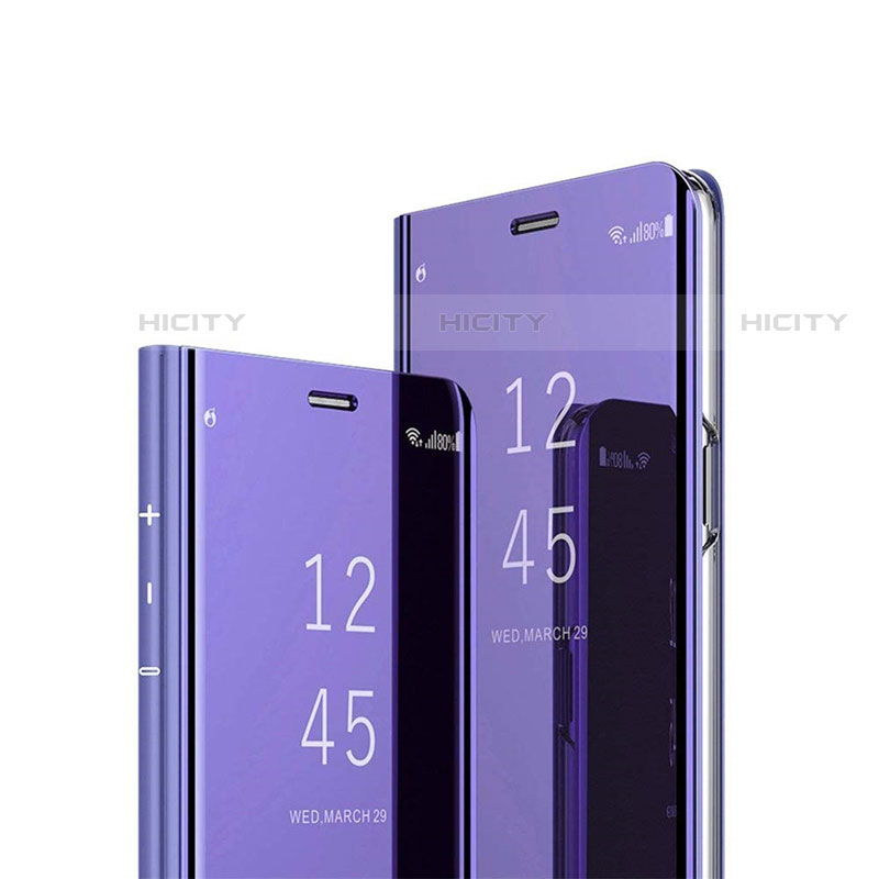 Samsung Galaxy S20 Lite 5G用手帳型 レザーケース スタンド 鏡面 カバー L02 サムスン パープル