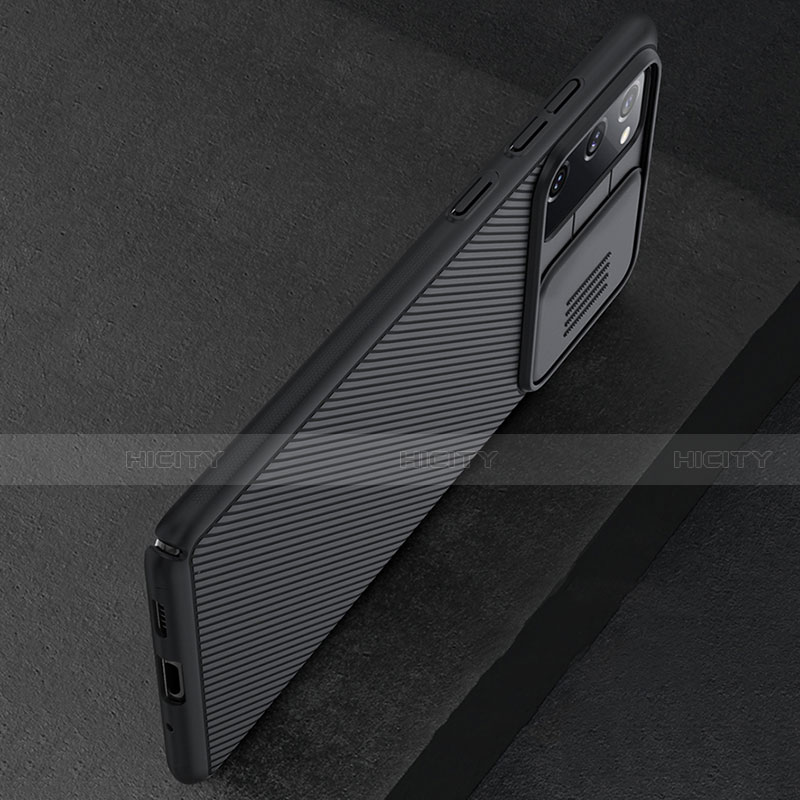 Samsung Galaxy S20 Lite 5G用シリコンケース ソフトタッチラバー ツイル サムスン ブラック