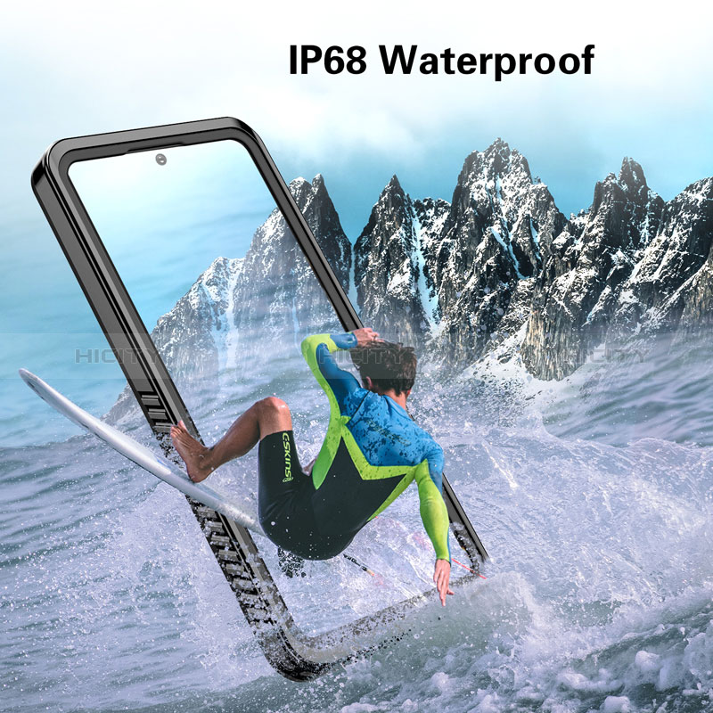 Samsung Galaxy S20 Lite 5G用完全防水ケース ハイブリットバンパーカバー 高級感 手触り良い 360度 W01 サムスン ブラック