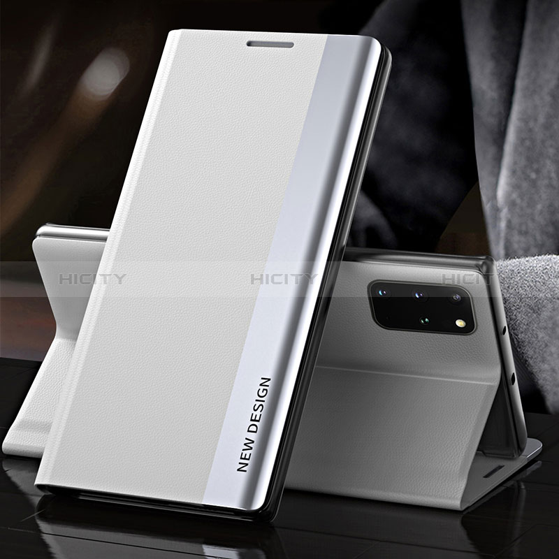 Samsung Galaxy S20 Plus 5G用手帳型 レザーケース スタンド カバー QH2 サムスン ホワイト