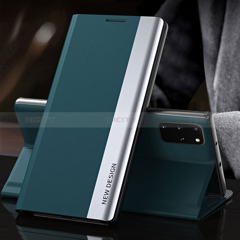 Samsung Galaxy S20 Plus 5G用手帳型 レザーケース スタンド カバー QH2 サムスン グリーン