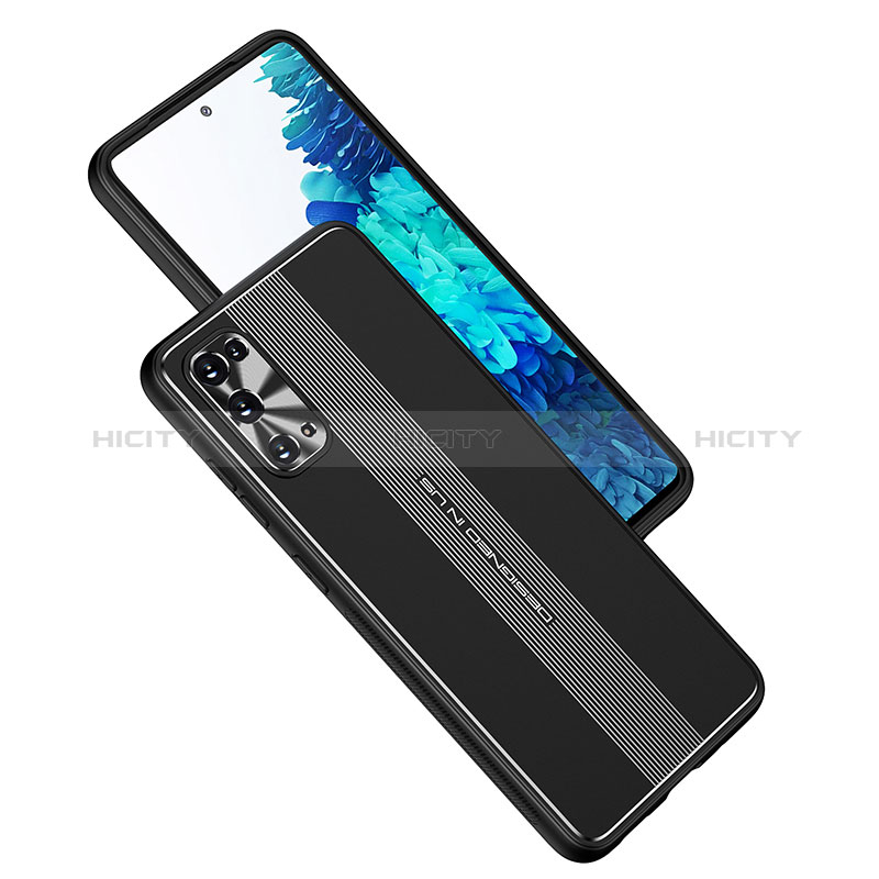 Samsung Galaxy S20 Plus 5G用ケース 高級感 手触り良い アルミメタル 製の金属製 兼シリコン カバー JL1 サムスン ブラック
