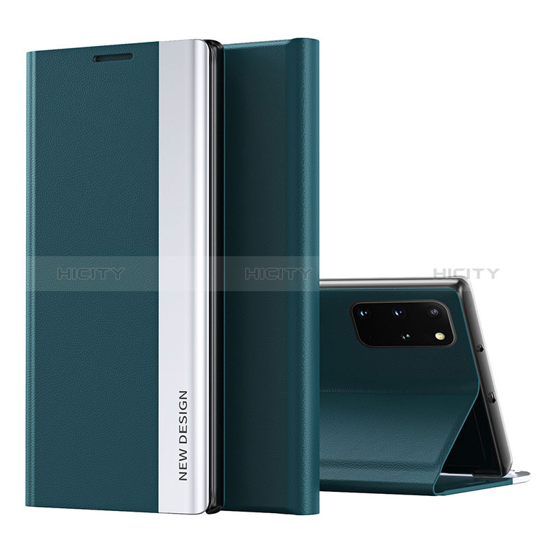 Samsung Galaxy S20 Plus 5G用手帳型 レザーケース スタンド カバー QH1 サムスン グリーン