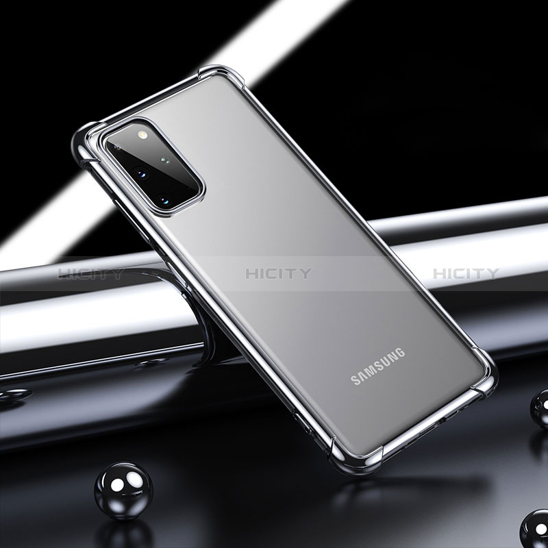 Samsung Galaxy S20 Plus 5G用極薄ソフトケース シリコンケース 耐衝撃 全面保護 クリア透明 H03 サムスン ブラック