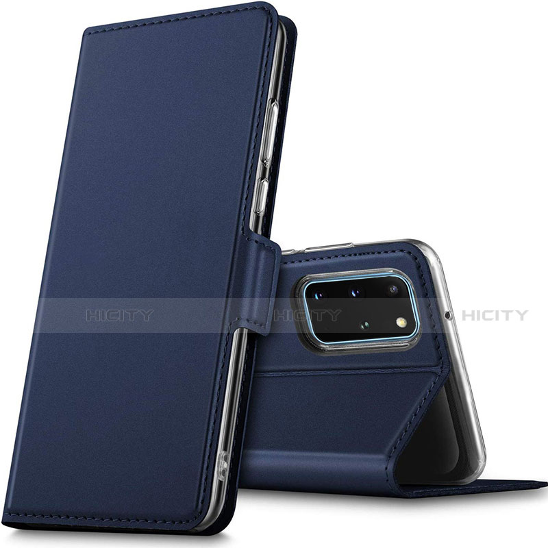 Samsung Galaxy S20 Plus 5G用手帳型 レザーケース スタンド カバー L02 サムスン ネイビー