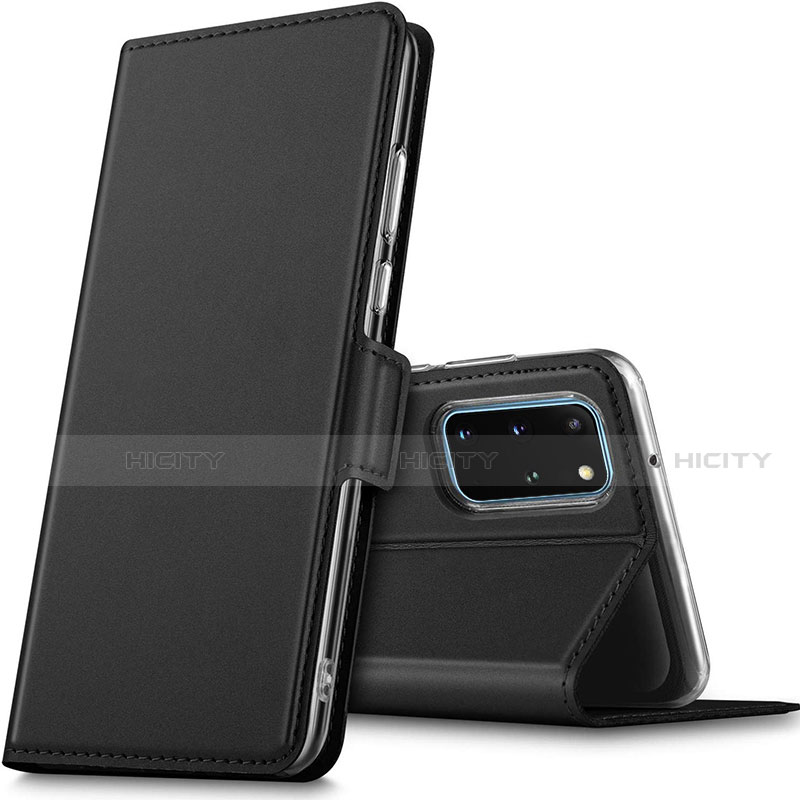 Samsung Galaxy S20 Plus 5G用手帳型 レザーケース スタンド カバー L02 サムスン ブラック