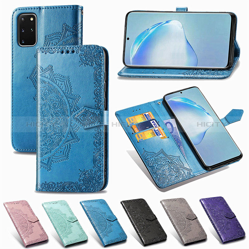 Samsung Galaxy S20 Plus 5G用手帳型 レザーケース スタンド パターン カバー サムスン 