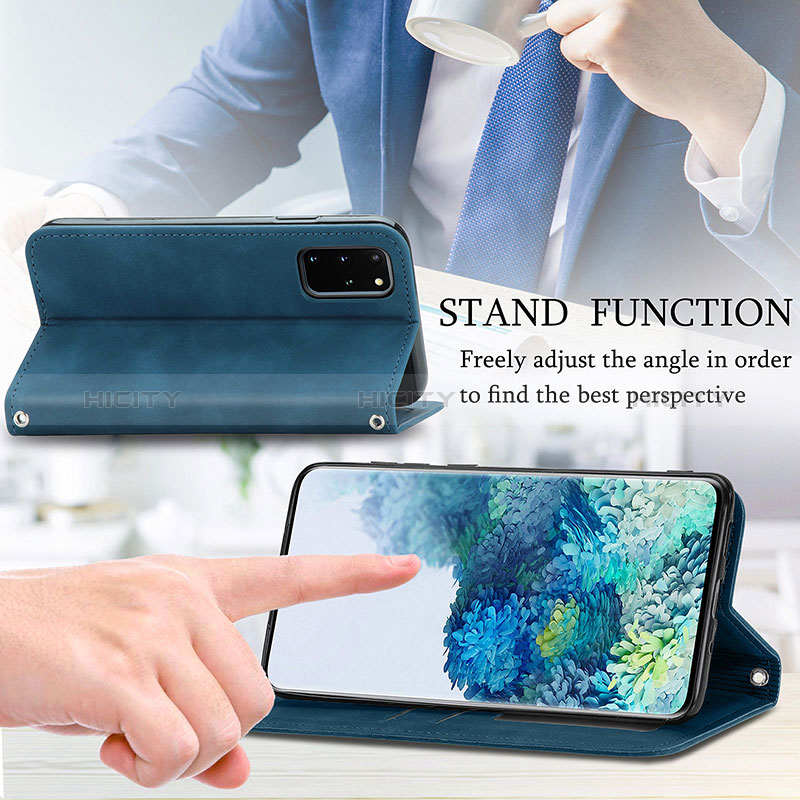 Samsung Galaxy S20 Plus 5G用手帳型 レザーケース スタンド カバー S04D サムスン 