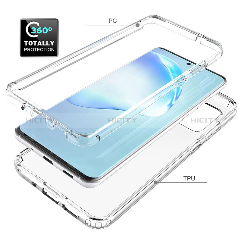 Samsung Galaxy S20 Plus 5G用前面と背面 360度 フルカバー 極薄ソフトケース シリコンケース 耐衝撃 全面保護 バンパー 勾配色 透明 サムスン 