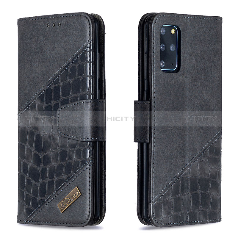 Samsung Galaxy S20 Plus用手帳型 レザーケース スタンド カバー B03F サムスン ブラック