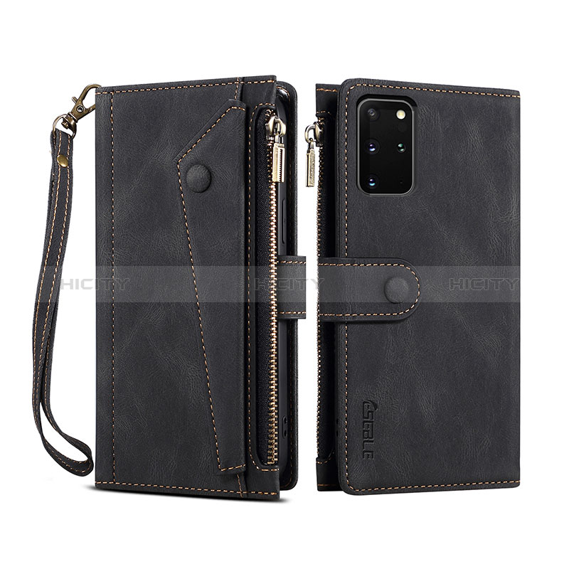 Samsung Galaxy S20 Plus用手帳型 レザーケース スタンド カバー B03S サムスン ブラック