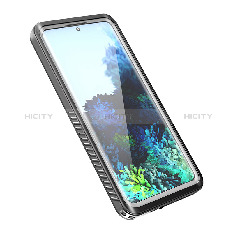 Samsung Galaxy S20 Plus用完全防水ケース ハイブリットバンパーカバー 高級感 手触り良い 360度 W02 サムスン ブラック