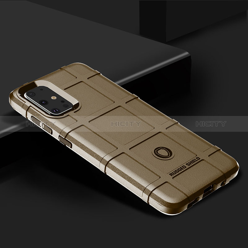 Samsung Galaxy S20 Plus用360度 フルカバー極薄ソフトケース シリコンケース 耐衝撃 全面保護 バンパー J01S サムスン ブラウン