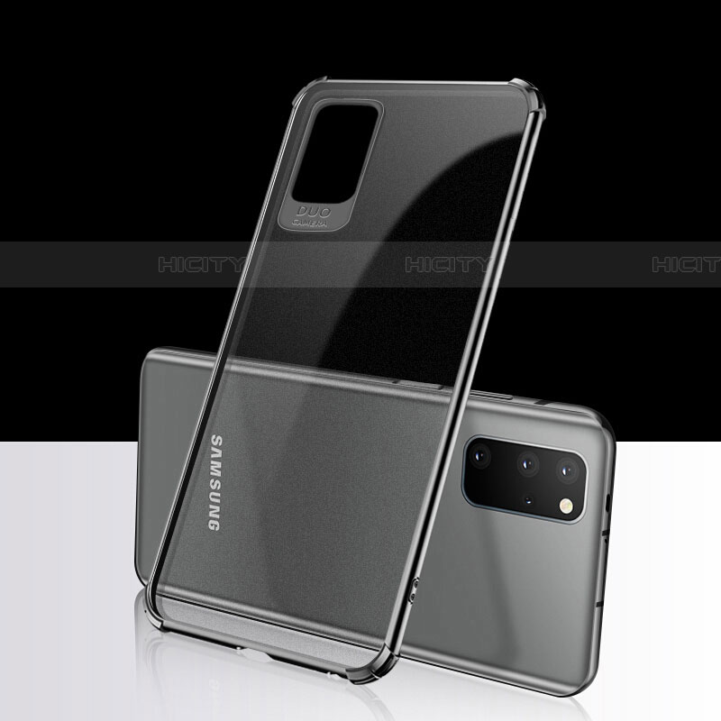 Samsung Galaxy S20 Plus用極薄ソフトケース シリコンケース 耐衝撃 全面保護 クリア透明 S03 サムスン ブラック