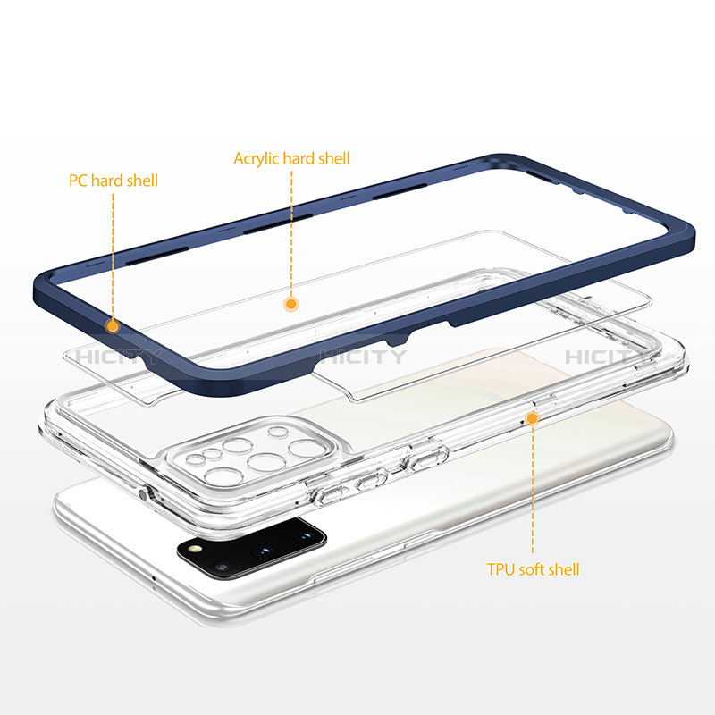 Samsung Galaxy S20 Plus用ハイブリットバンパーケース クリア透明 プラスチック 鏡面 カバー MQ1 サムスン 