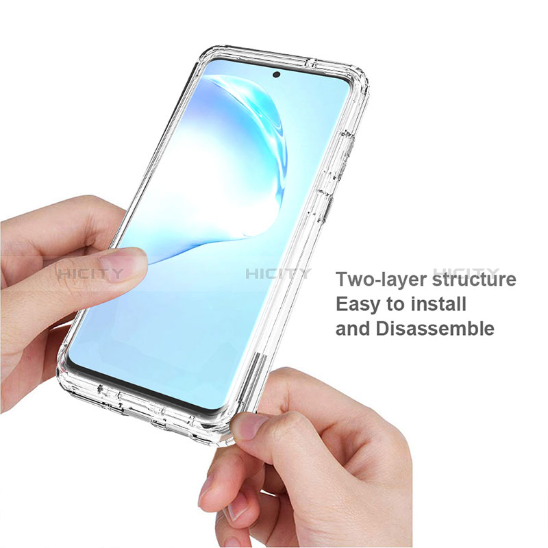 Samsung Galaxy S20 Plus用前面と背面 360度 フルカバー 極薄ソフトケース シリコンケース 耐衝撃 全面保護 バンパー 勾配色 透明 サムスン 
