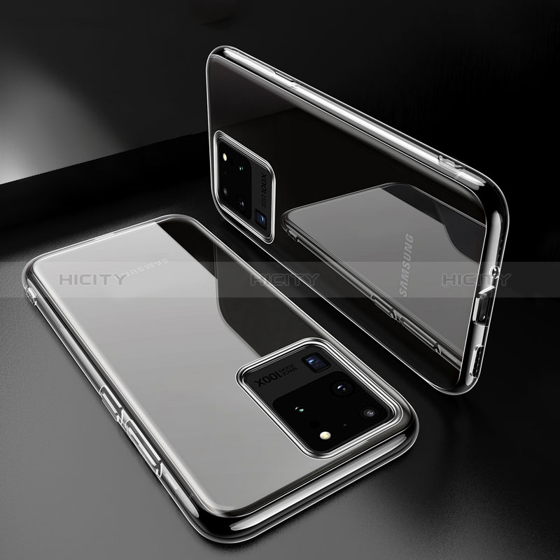 Samsung Galaxy S20 Ultra 5G用極薄ソフトケース シリコンケース 耐衝撃 全面保護 クリア透明 T07 サムスン クリア