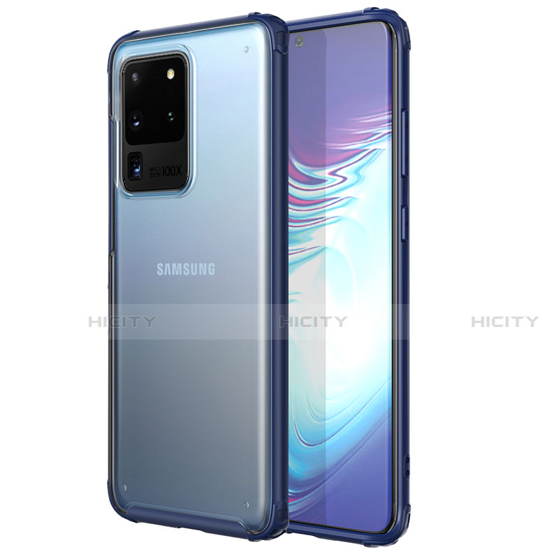 Samsung Galaxy S20 Ultra 5G用極薄ソフトケース シリコンケース 耐衝撃 全面保護 クリア透明 H02 サムスン ネイビー