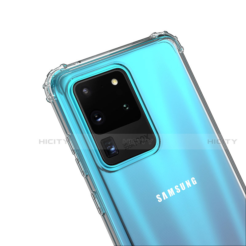 Samsung Galaxy S20 Ultra 5G用極薄ソフトケース シリコンケース 耐衝撃 全面保護 クリア透明 カバー サムスン クリア