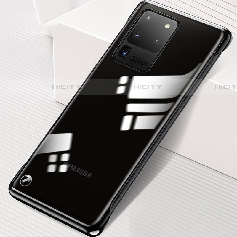 Samsung Galaxy S20 Ultra 5G用ハードカバー クリスタル クリア透明 S02 サムスン ブラック
