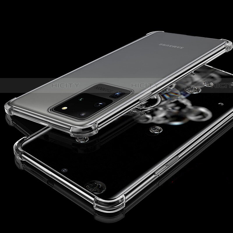 Samsung Galaxy S20 Ultra 5G用極薄ソフトケース シリコンケース 耐衝撃 全面保護 クリア透明 S03 サムスン クリア