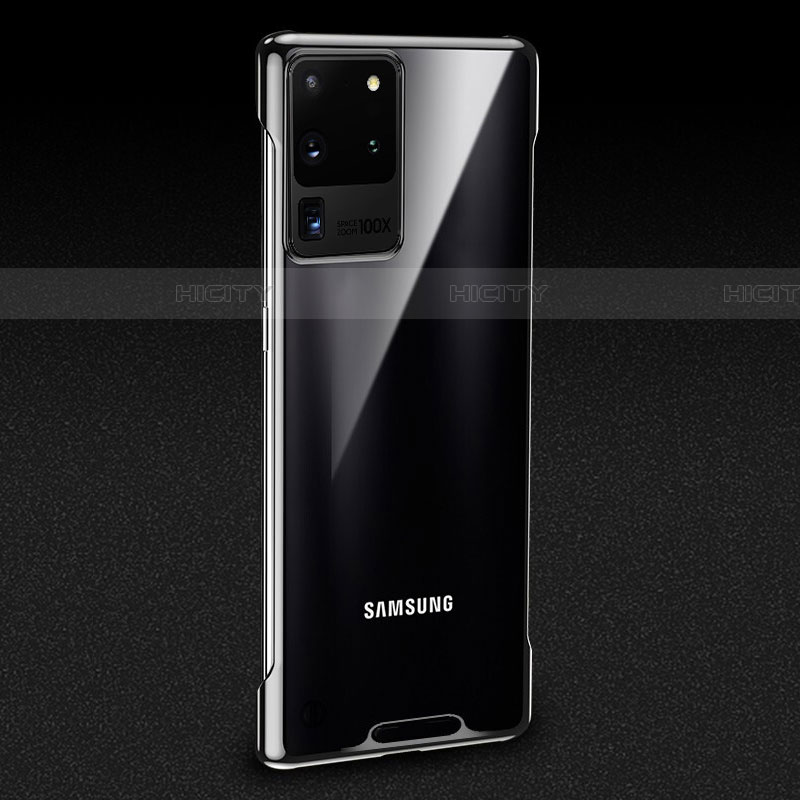 Samsung Galaxy S20 Ultra 5G用ハードカバー クリスタル クリア透明 S01 サムスン ブラック