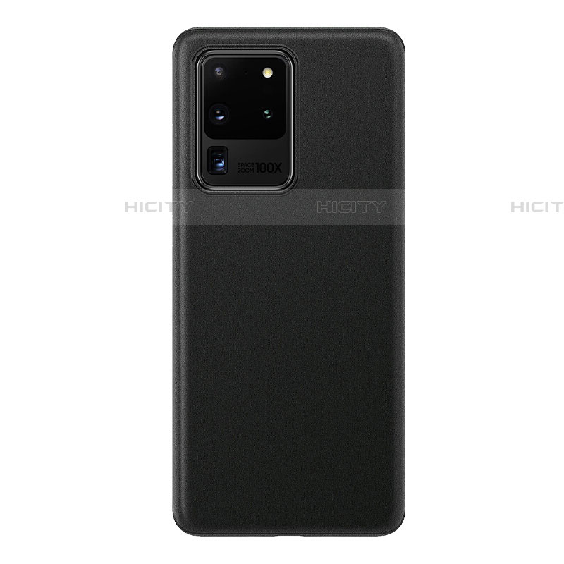 Samsung Galaxy S20 Ultra 5G用極薄ケース クリア透明 プラスチック 質感もマットH01 サムスン ブラック