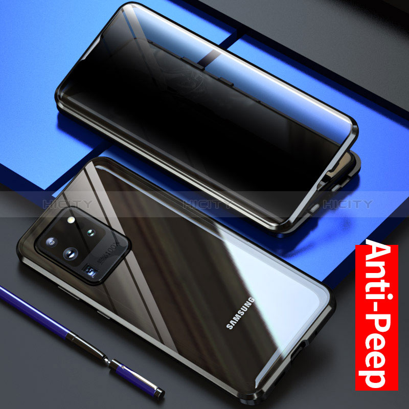 Samsung Galaxy S20 Ultra 5G用ケース 高級感 手触り良い アルミメタル 製の金属製 360度 フルカバーバンパー 鏡面 カバー LK2 サムスン 