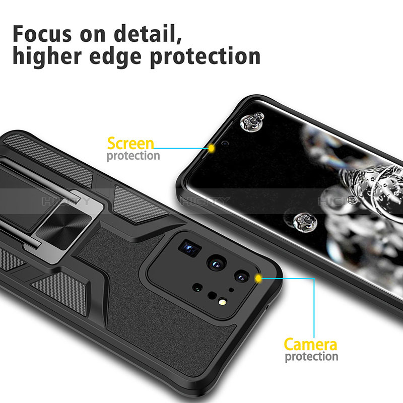 Samsung Galaxy S20 Ultra 5G用ハイブリットバンパーケース プラスチック アンド指輪 マグネット式 ZL1 サムスン 
