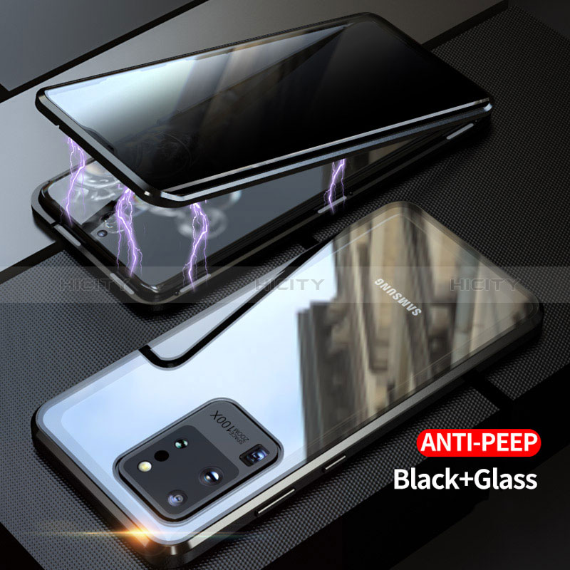 Samsung Galaxy S20 Ultra 5G用ケース 高級感 手触り良い アルミメタル 製の金属製 360度 フルカバーバンパー 鏡面 カバー LK1 サムスン 