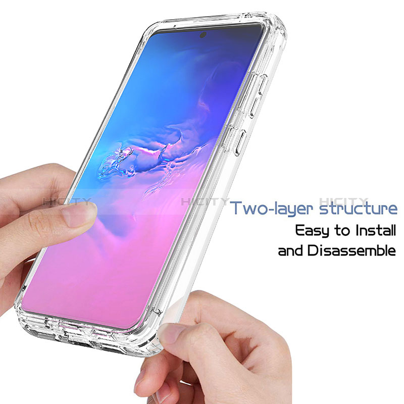 Samsung Galaxy S20 Ultra 5G用前面と背面 360度 フルカバー 極薄ソフトケース シリコンケース 耐衝撃 全面保護 バンパー 勾配色 透明 サムスン 