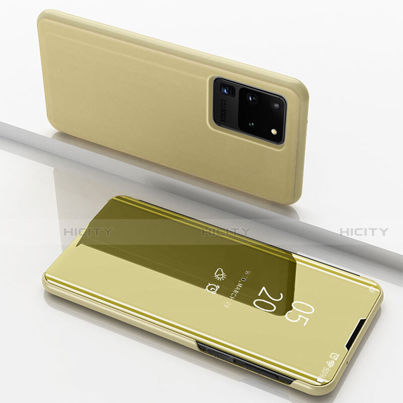 Samsung Galaxy S20 Ultra 5G用手帳型 レザーケース スタンド 鏡面 カバー サムスン 