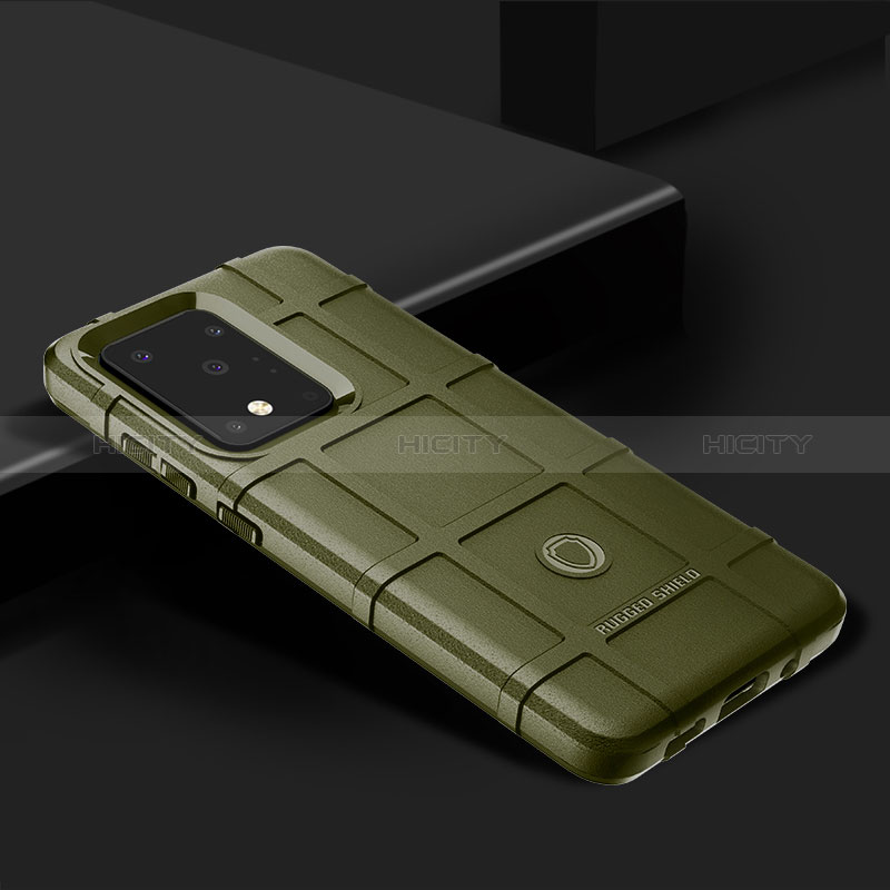 Samsung Galaxy S20 Ultra用360度 フルカバー極薄ソフトケース シリコンケース 耐衝撃 全面保護 バンパー J02S サムスン グリーン