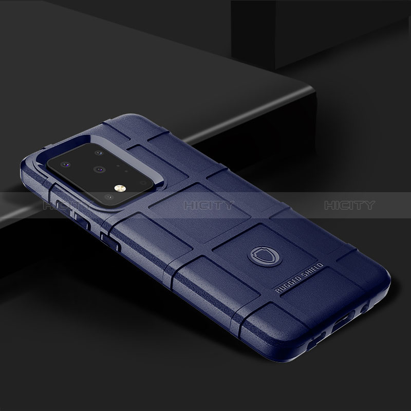 Samsung Galaxy S20 Ultra用360度 フルカバー極薄ソフトケース シリコンケース 耐衝撃 全面保護 バンパー J02S サムスン ネイビー