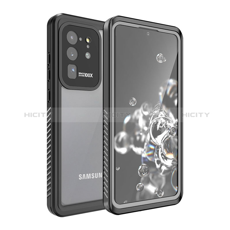 Samsung Galaxy S20 Ultra用完全防水ケース ハイブリットバンパーカバー 高級感 手触り良い 360度 W02 サムスン ブラック