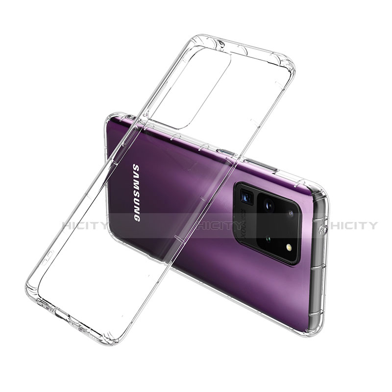 Samsung Galaxy S20 Ultra用極薄ソフトケース シリコンケース 耐衝撃 全面保護 クリア透明 T02 サムスン クリア