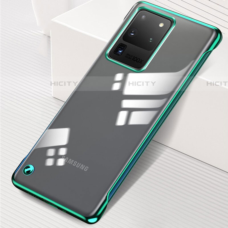 Samsung Galaxy S20 Ultra用ハードカバー クリスタル クリア透明 S02 サムスン グリーン