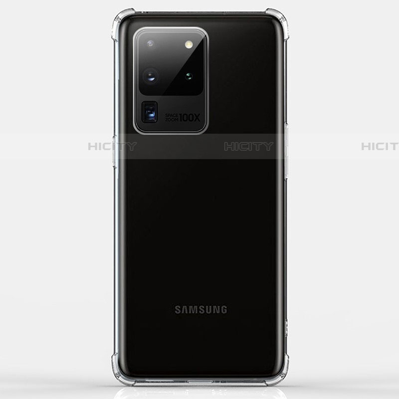 Samsung Galaxy S20 Ultra用極薄ソフトケース シリコンケース 耐衝撃 全面保護 クリア透明 K02 サムスン クリア