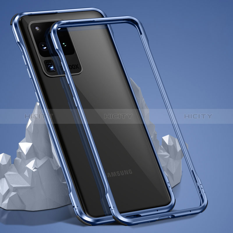 Samsung Galaxy S20 Ultra用ケース 高級感 手触り良い アルミメタル 製の金属製 360度 フルカバーバンパー 鏡面 カバー LK3 サムスン 