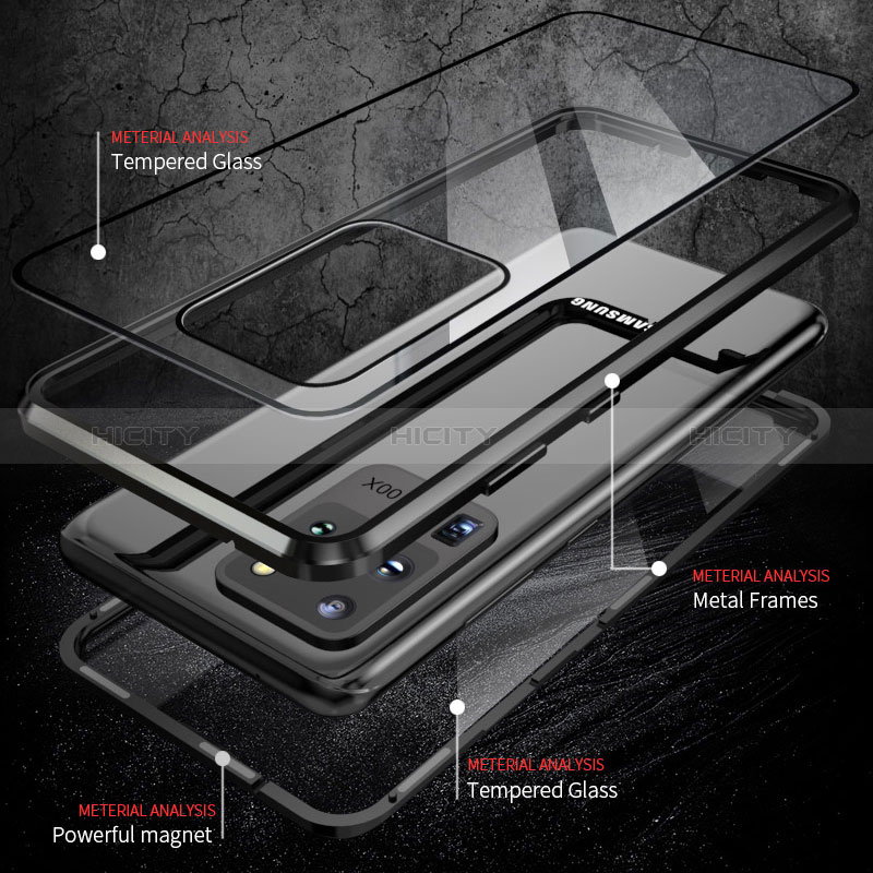 Samsung Galaxy S20 Ultra用ケース 高級感 手触り良い アルミメタル 製の金属製 360度 フルカバーバンパー 鏡面 カバー LK1 サムスン 