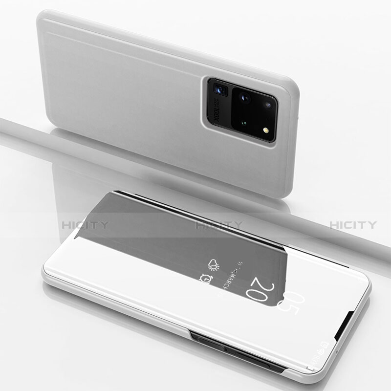 Samsung Galaxy S20 Ultra用手帳型 レザーケース スタンド 鏡面 カバー サムスン 