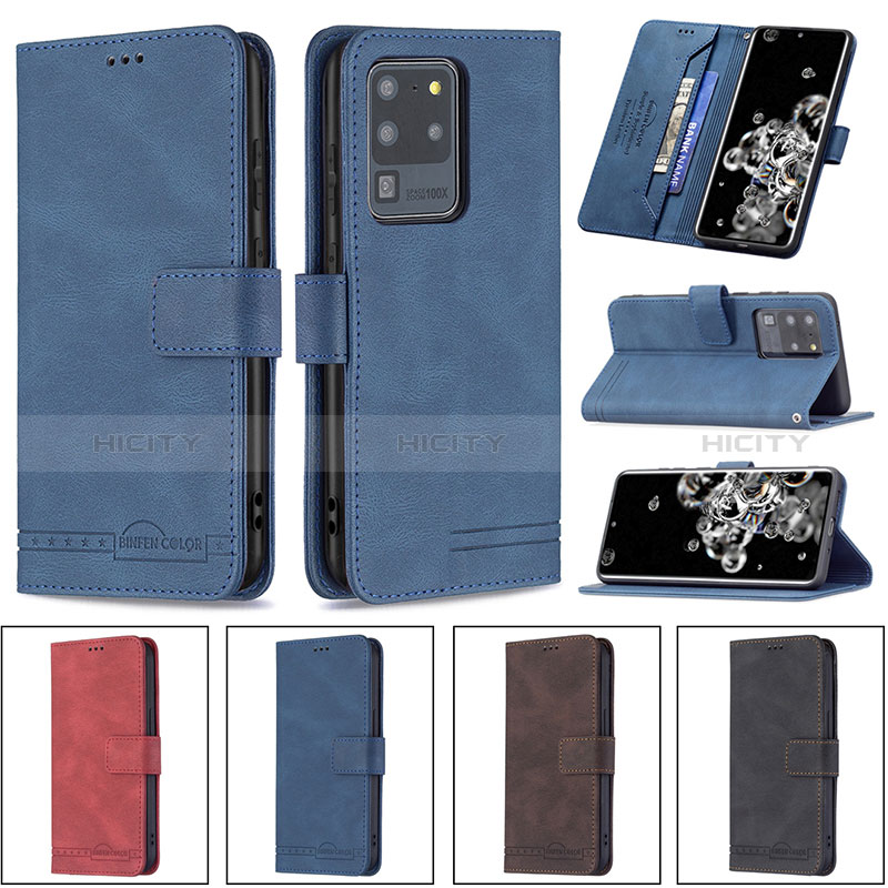 Samsung Galaxy S20 Ultra用手帳型 レザーケース スタンド カバー B05F サムスン 