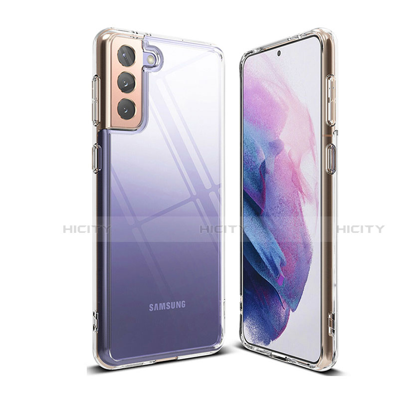 Samsung Galaxy S21 5G用極薄ソフトケース シリコンケース 耐衝撃 全面保護 クリア透明 T03 サムスン クリア