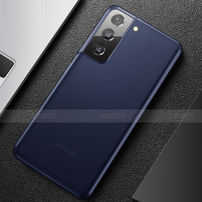 Samsung Galaxy S21 5G用極薄ケース クリア透明 プラスチック 質感もマットU01 サムスン ネイビー