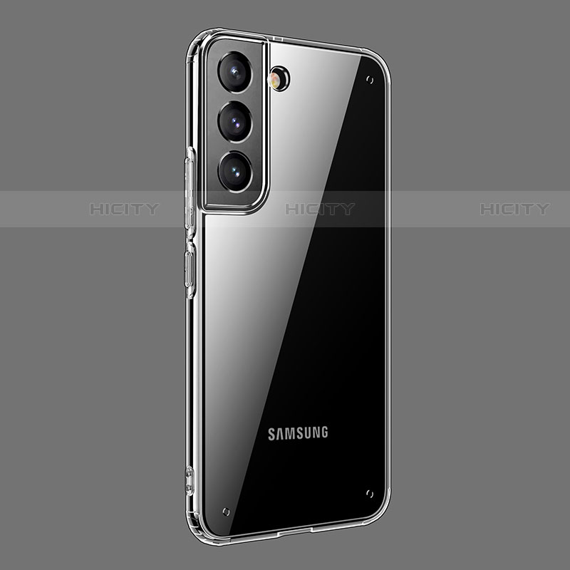 Samsung Galaxy S21 5G用極薄ソフトケース シリコンケース 耐衝撃 全面保護 クリア透明 H11 サムスン グレー
